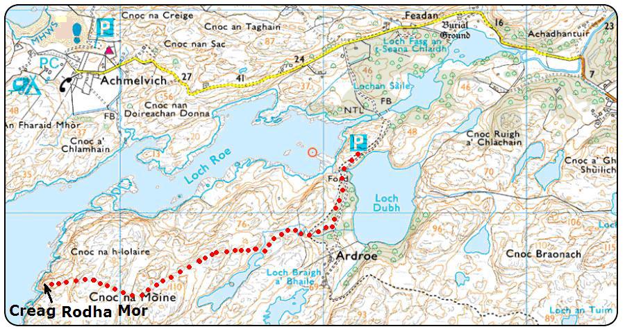 Map to The Super Crag
